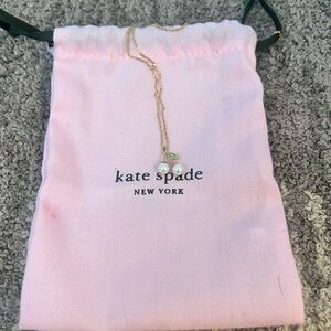 Kate Spade Everyday Spade Mini Pendant  Necklace Dust Bag